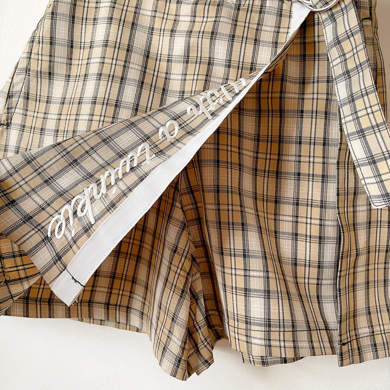 Quần short váy caro Nhật