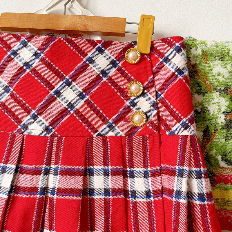 Quần short váy caro Nhật