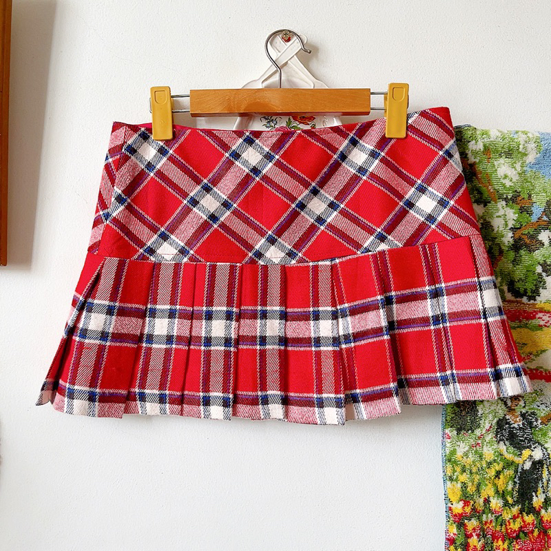 Quần short váy caro Nhật