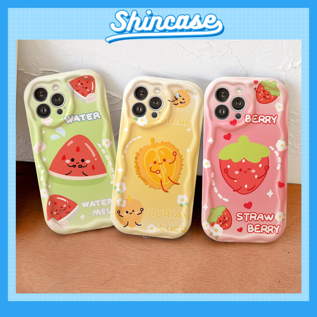 Ốp lưng điện thoại iphone viền sóng nổi Cute fruit cho 6/6plus/7/8/plus/x/xs/xr/11/12/13/14/15/pro/max/promax - Shincase