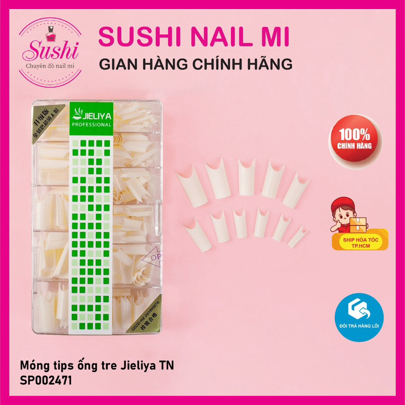 Móng tip, móng nối ống tre JIELIYA, chuyên dụng cho làm móng - Sushi nail mi