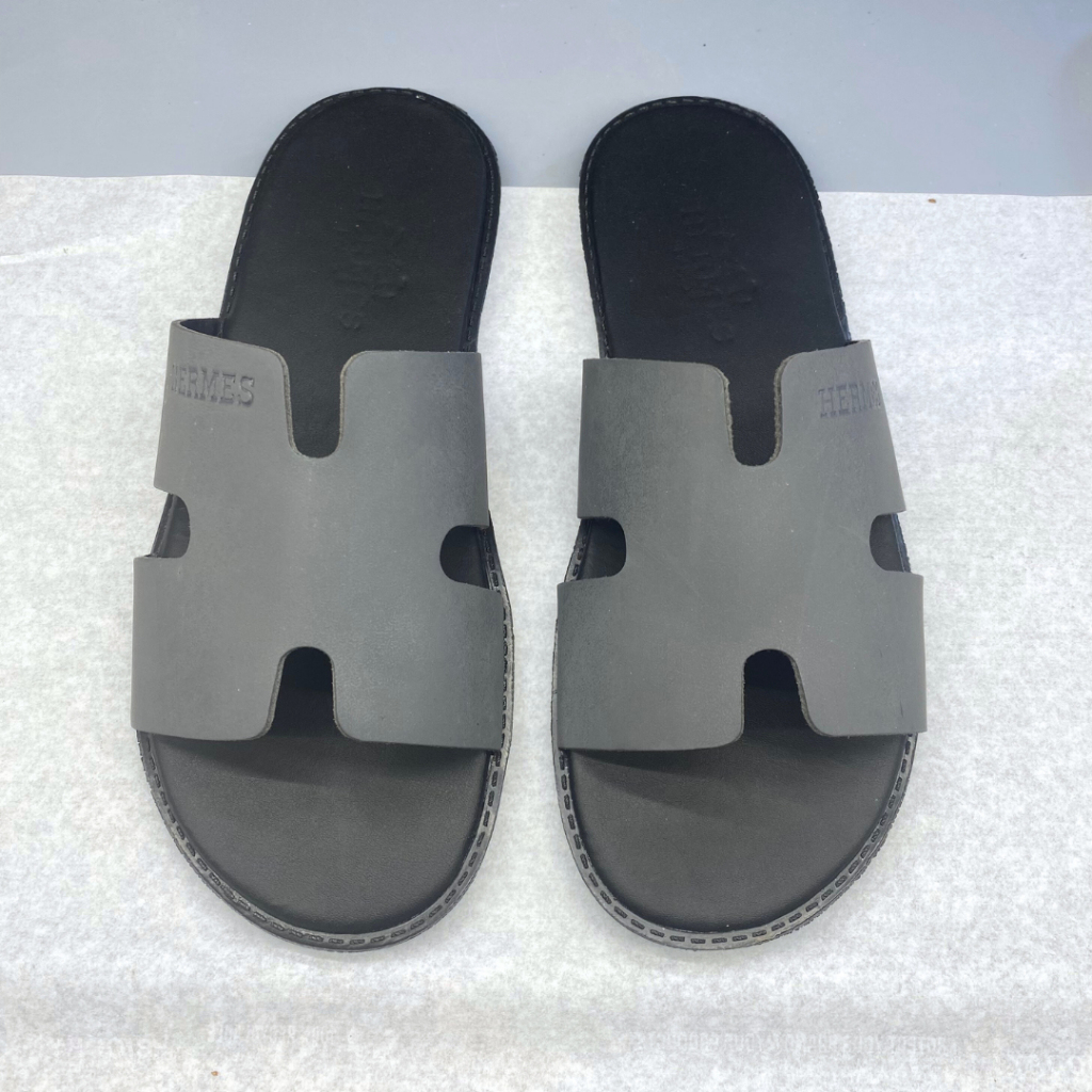 Dép Chữ H Nam Bản Màu Xám, Dép Nam Quai Ngang Hiện Đại Chống Thấm Nước Đi Êm Thoáng Chân Độ Bền Cao