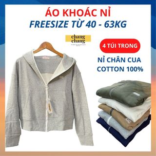 Áo khoác cotton chân cua siêu dày mềm mát, áo khoác nữ cotton changchang | akcc01