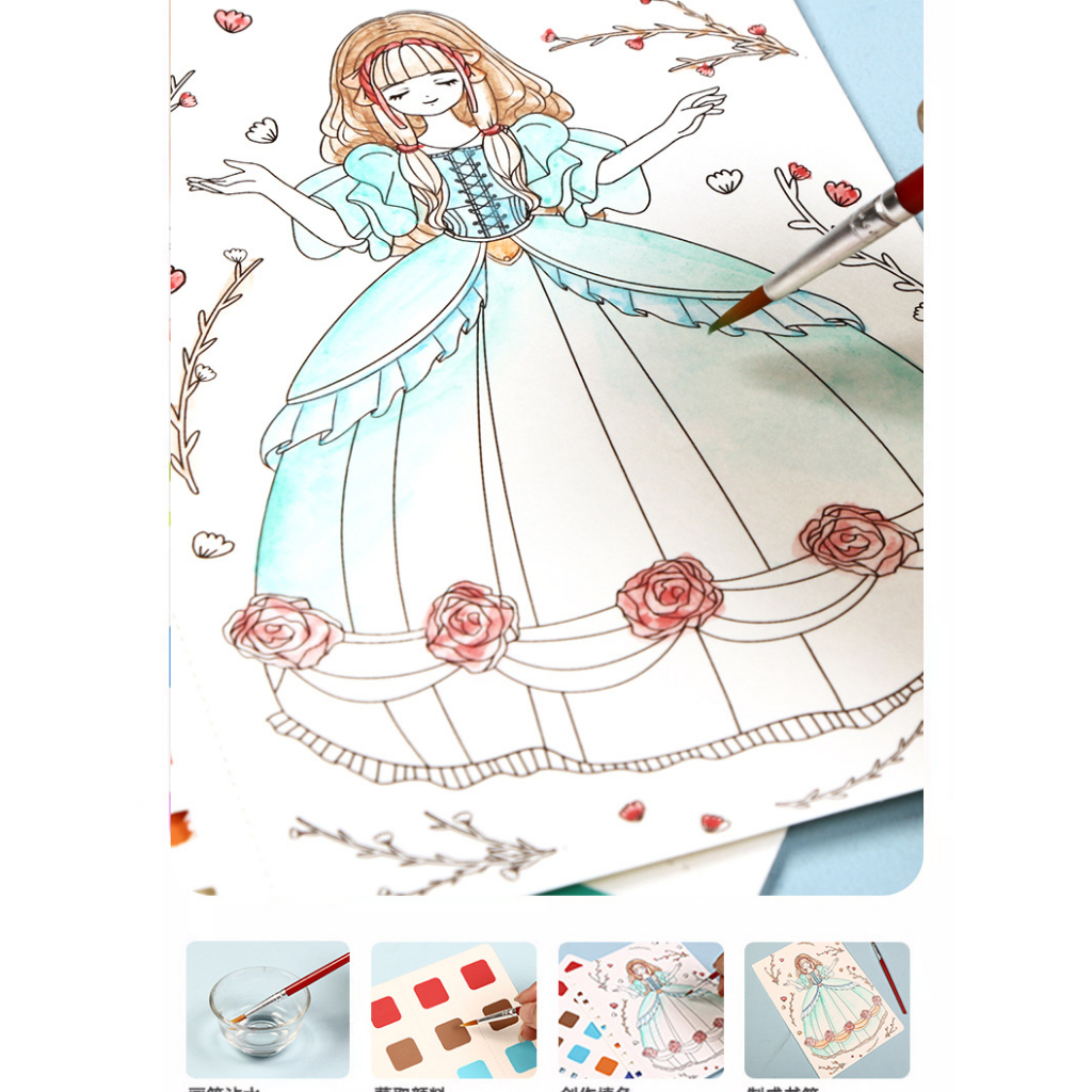 Tranh Chọc Giấy Tạo Mẫu Công Chúa Disney, Tô Màu Dán Hình MẫuThời Trang Vui Nhộn Tăng Khả Năng Thiết Kế Sáng Tạo Cho Bé