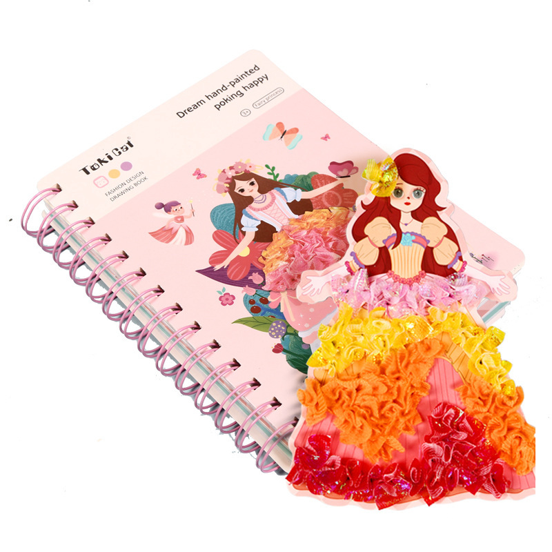 Tranh Chọc Giấy Tạo Mẫu Công Chúa Disney, Tô Màu Dán Hình MẫuThời Trang Vui Nhộn Tăng Khả Năng Thiết Kế Sáng Tạo Cho Bé