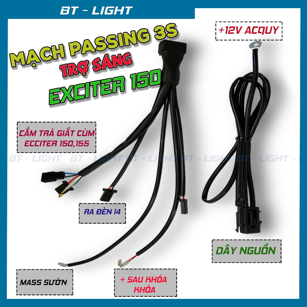 Mạch Trợ sáng 3S Đèn L4, L6, L9 trên nút Zin cho Exciter 150/155