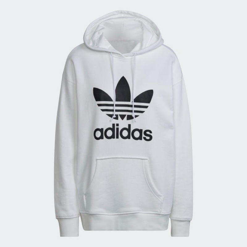 (Chính hãng) HN8329 Áo nỉ adidas có mũ màu trắng size 36