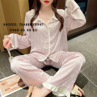 Bộ tiểu thư cổ lụa satin cao cấp quảng châue
