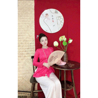 ÁO BÀ BA CÁCH TÂN GẤM ĐỒNG TIỀN