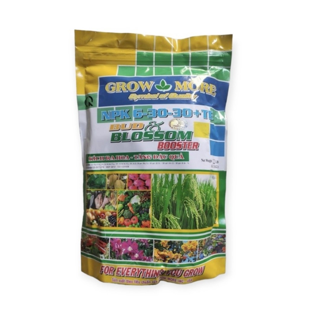 PHÂN BÓN LÁ GROWMORE 6-30-30 1kg kích thích ra hoa, tăng đậu quả, Grow more NPK 6-30-30 1kg