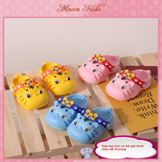 [Sục Cross] Dép Sục Cho Bé Trai Và Bé Gái Có Quai Từ 1 Đến 5 Tuổi Mềm êm Chân Hình Hổ Con Ngộ Nghĩnh