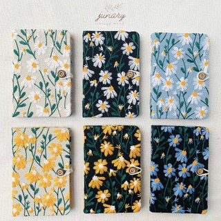 Junarystudio - Sổ tay A6 bìa vải thêu dễ thương cổ điển vintage sổ trang trí sổ tay nhật ký thêu hoa sổ tay journal