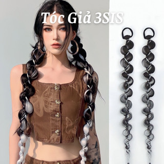  Tóc giả tết bím dài 70cm light khói cá tính tóc giả thắt bím tết   1 CHIẾC   