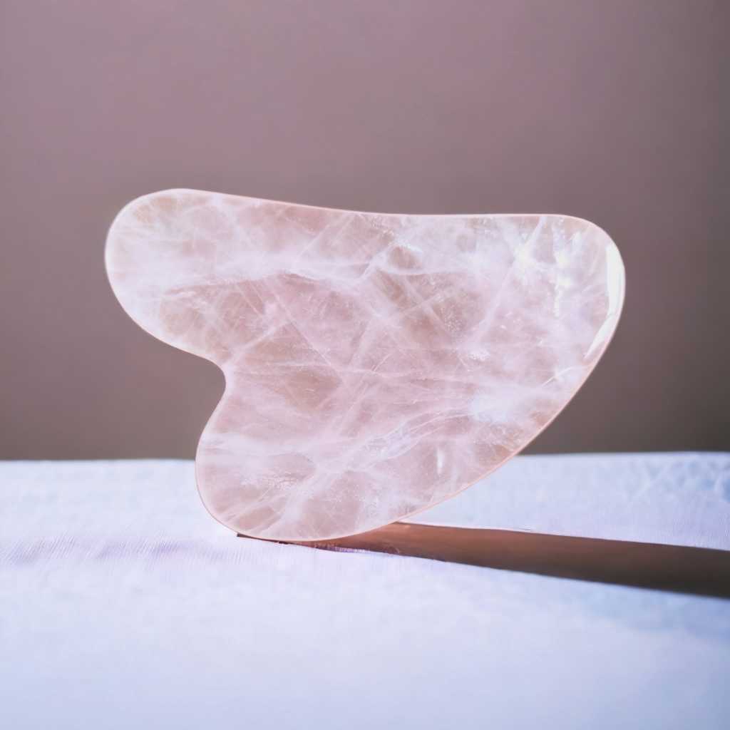 Đá Guasha Massage Mặt Thạch Anh Hồng Nâng Cơ