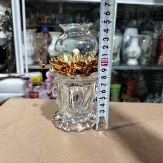 Đèn dầu hoa sen pha lê cao 16 cm
