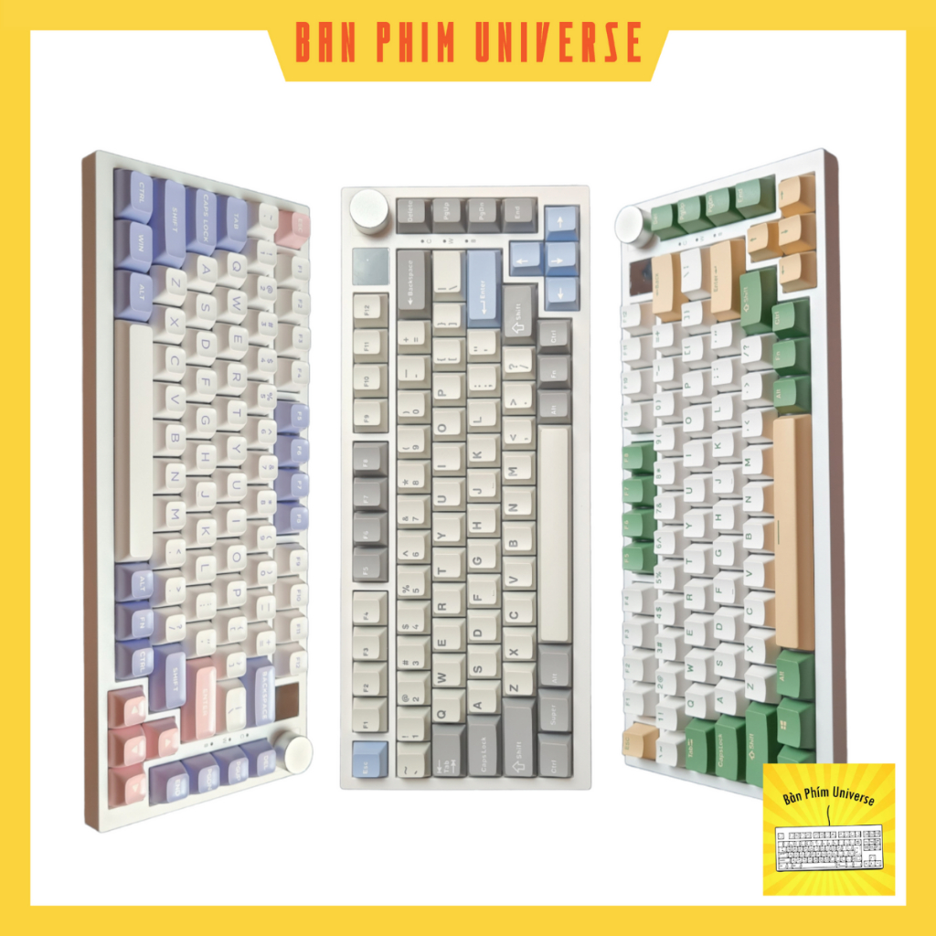 Bàn phím cơ WK75 Pro 3 mode bàn phím bluetooth, 2.4ghz, dây, rgb, gasket, hotswap màn hình Weikav K75 bàn phím không dây