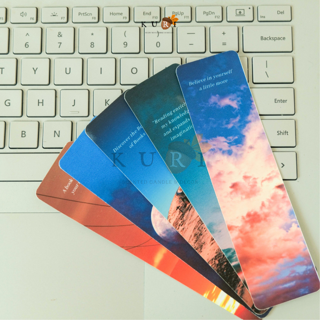 Bookmark bộ sưu tập bầu trời aesthetic, bookmark kẹp sách, watercolor, đánh dấu trang
