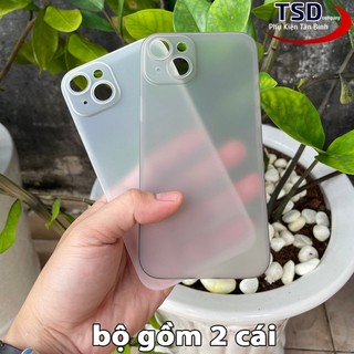 Combo 2 Ốp Lưng Trong Nhám Unibody iPhone 15 PLUS Siêu Mỏng