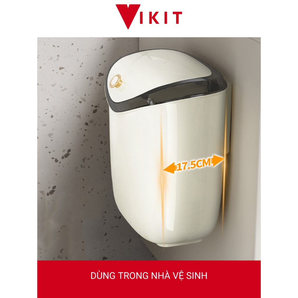 Thùng rác treo tủ bếp có ngăn để túi rác mẫu mới 2024 VIKIT R03