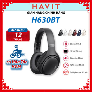 [Hỏa tốc HCM] Tai Nghe Bluetooth Headphone HAVIT H630BT, Driver 40mm, BT 5.3, Gập Tiện Lợi, Nghe Đến 55H, hỗ trợ thẻ nhớ