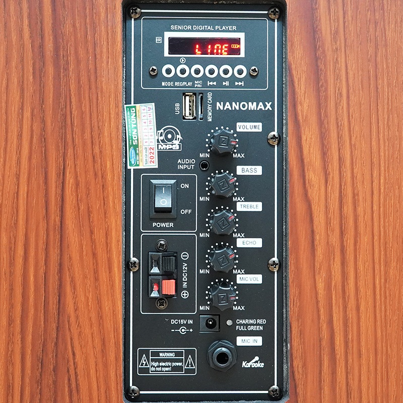 Loa Kéo Mini Nanomax  T-10 Bass 2.5 Tấc 25cm Công Suất 200W Có Đọc USB Thẻ Nhớ