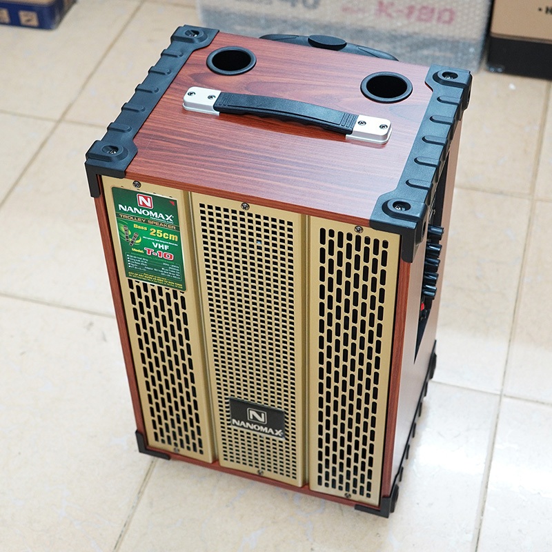 Loa Kéo Mini Nanomax  T-10 Bass 2.5 Tấc 25cm Công Suất 200W Có Đọc USB Thẻ Nhớ