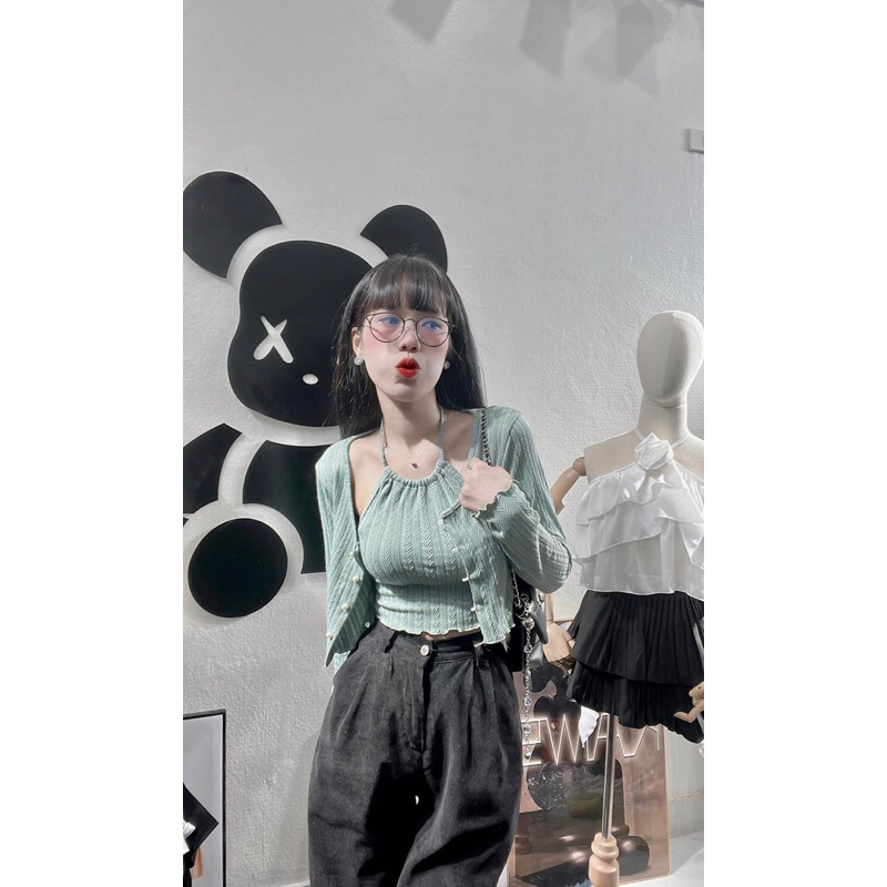 SET 2 ÁO CỘT DÂY CROPTOP