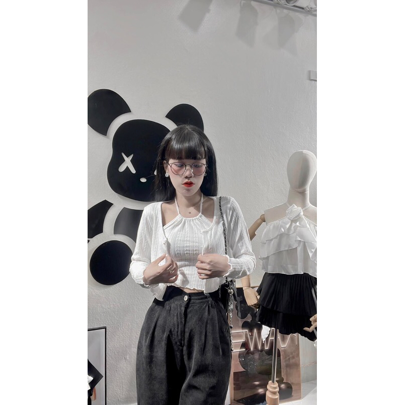 SET 2 ÁO CỘT DÂY CROPTOP