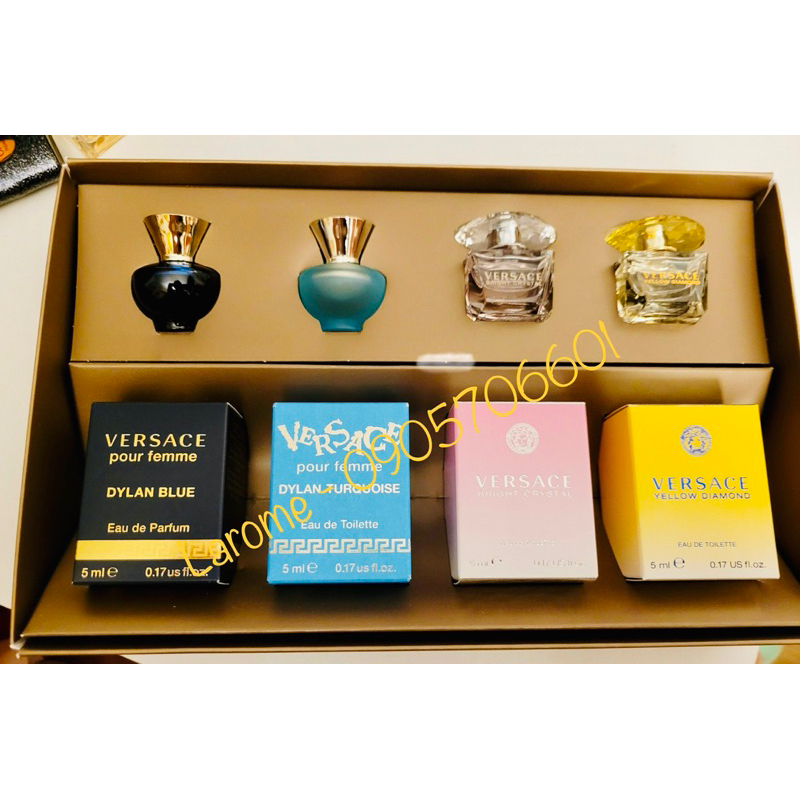 SET NƯỚC HOA NỮ VERSACE 5ml x 4  Dylan, Crystal, Diamond