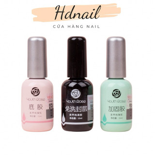 BASE, TOP, CỨNG MÓNG HOA HỒNG chính hãng 15ml (Sơn bóng, Liên kết, Cứng móng)