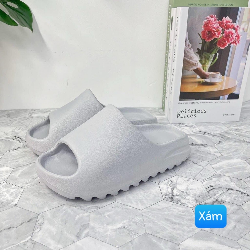 Dép bánh mì nam nữ YZ ADI bản vân nhám cao cấp 2023.