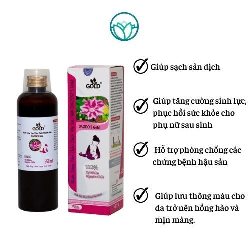 Xông Tắm Mẹ Sau Sinh Thảo Dược Daodo s Gold 250ml phục hồi sức khỏe