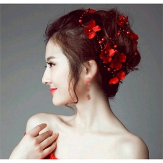 dây hoa cài tóc cô dâu