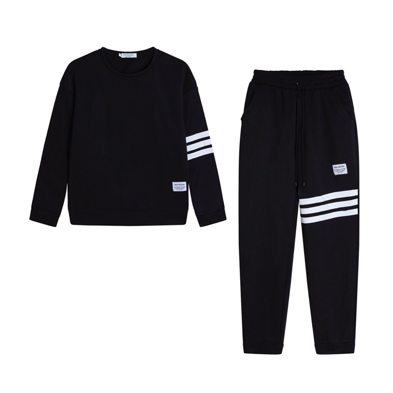 Bộ nỉ nam 3 sọc Thom  bộ quần áo dài thu đông nam thời trang phong cách