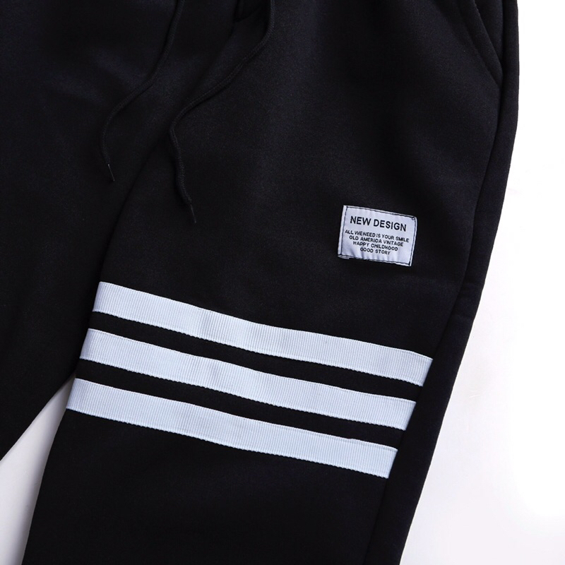 Bộ nỉ nam 3 sọc Thom  bộ quần áo dài thu đông nam thời trang phong cách