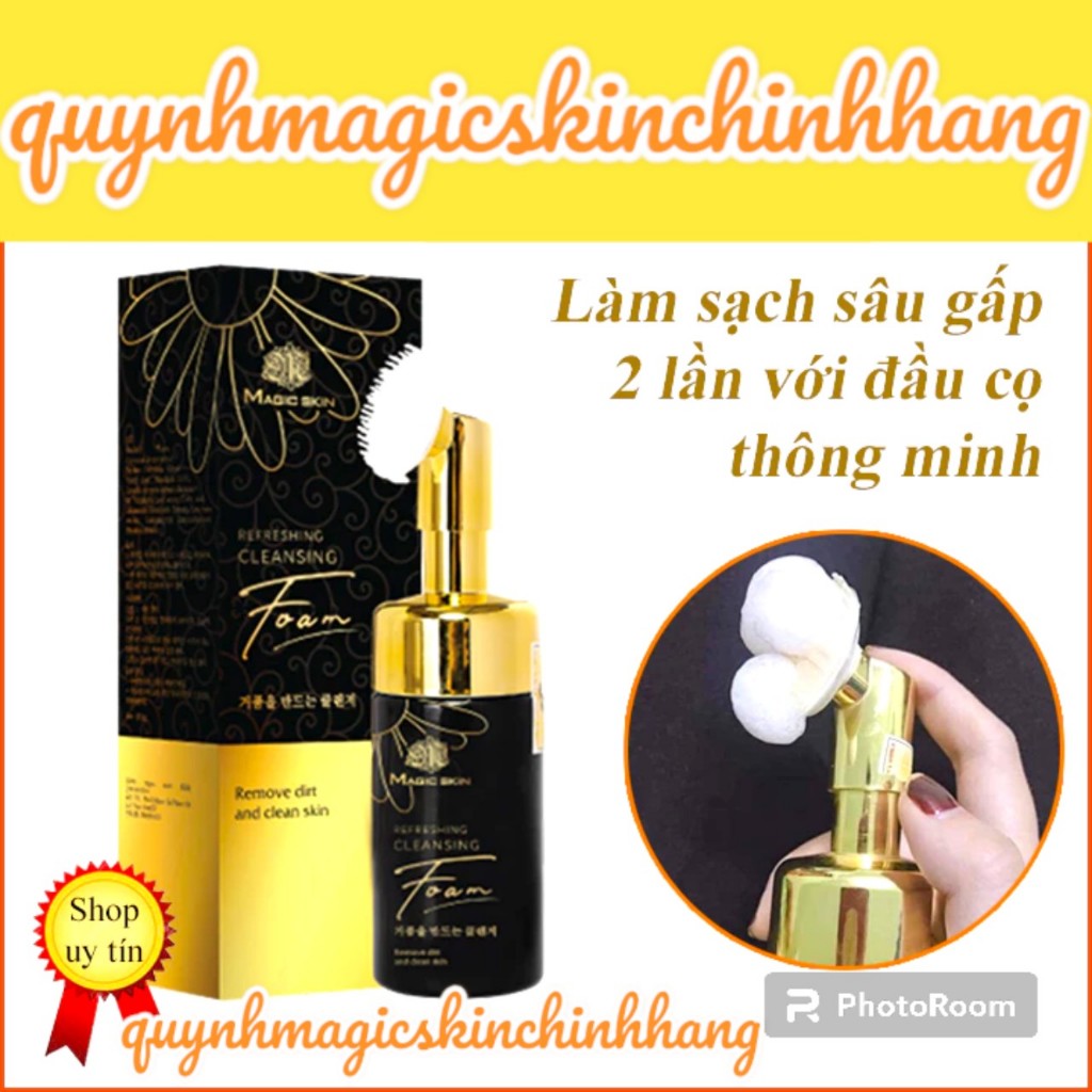 SỮA RỬA MẶT TẠO BỌT ,Sữa Rửa Mặt Bọt Biển có đầu cọ Silicon 150ml MAGIC SKIN