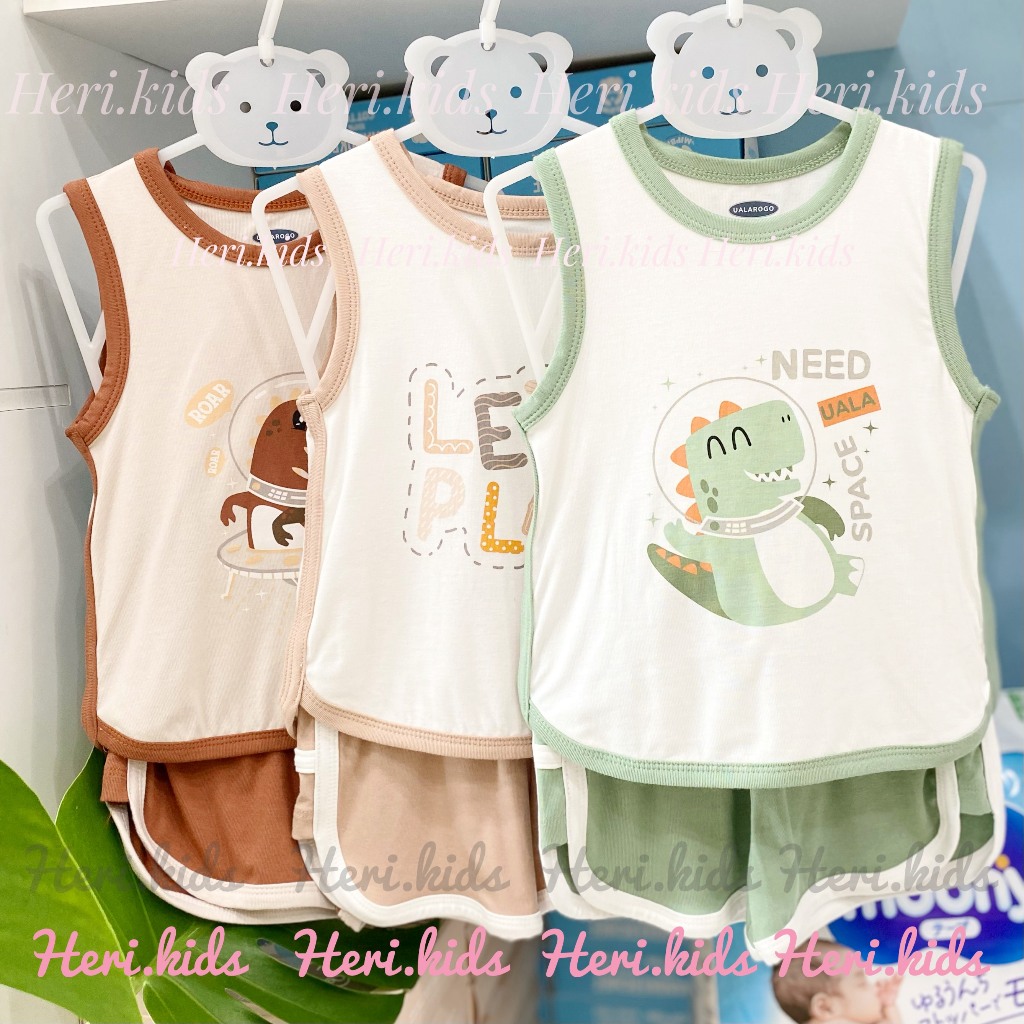 Bộ ba lỗ petit UALA ROGO cho bé 8kg đến 17kg