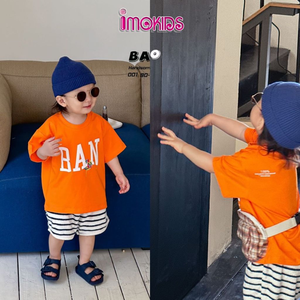 Áo thun bé trai Banbino 11-27kg, áo cộc tay cho bé cao cấp size nhí trung chất thun co giãn thoải mái thời trang qate