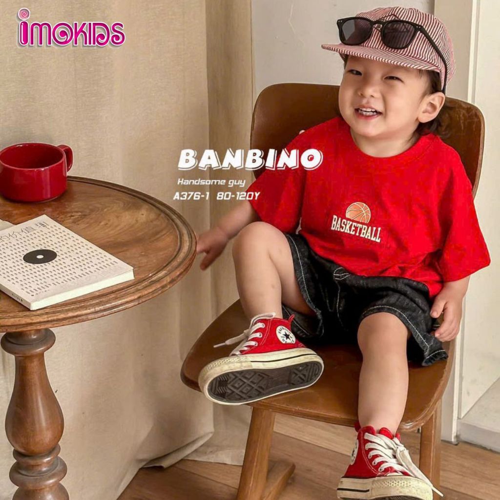 Áo thun bé trai Banbino 11-27kg, áo cộc tay cho bé cao cấp size nhí trung chất thun co giãn thoải mái thời trang qate