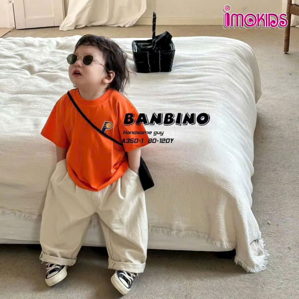 Áo thun bé trai Banbino 11-27kg, áo cộc tay cho bé cao cấp size nhí trung chất thun co giãn thoải mái thời trang qate