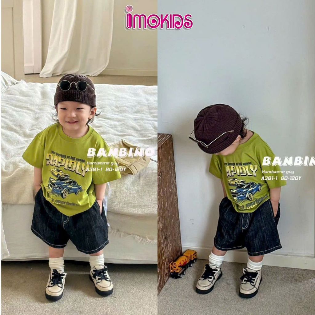 Áo thun bé trai Banbino 11-27kg, áo cộc tay cho bé cao cấp size nhí trung chất thun co giãn thoải mái thời trang qate