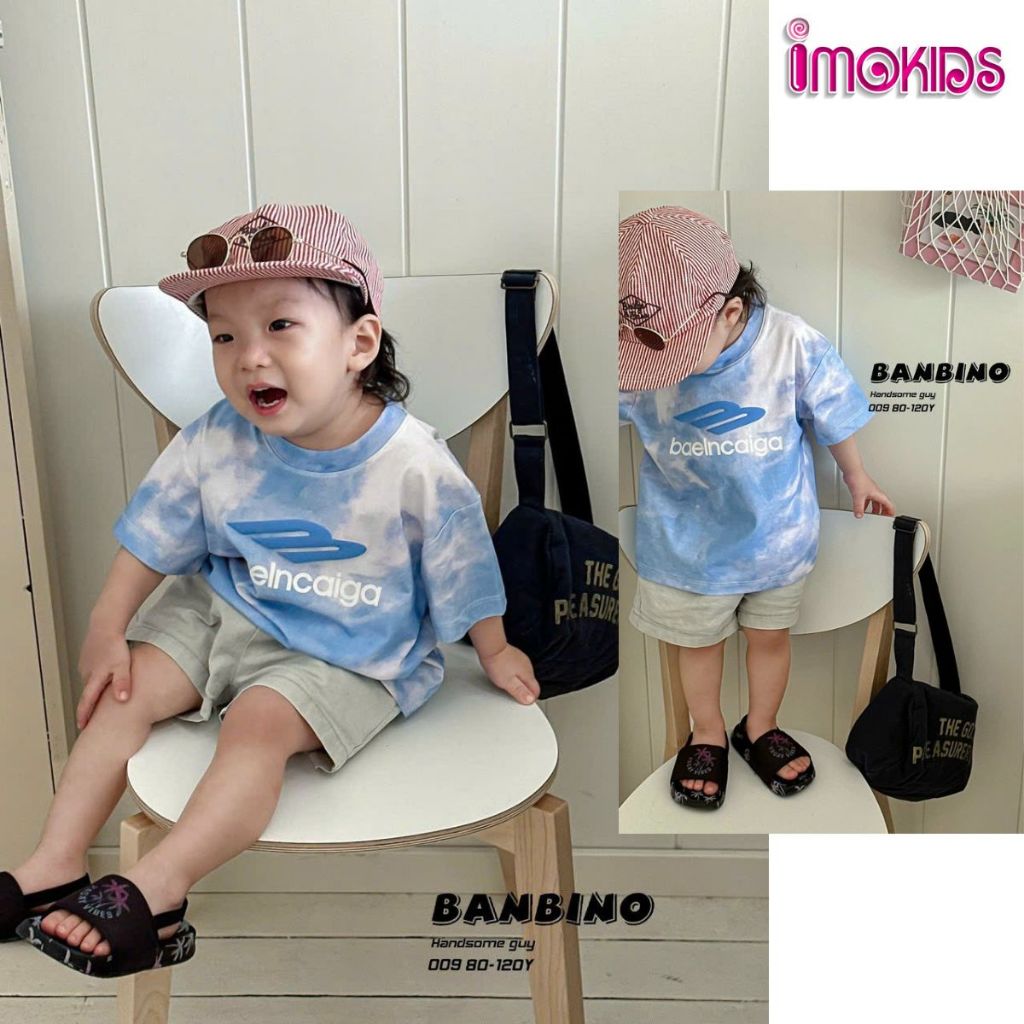 Áo thun bé trai Banbino 11-27kg, áo cộc tay cho bé cao cấp size nhí trung chất thun co giãn thoải mái thời trang qate