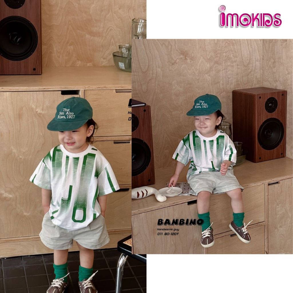 Áo thun bé trai Banbino 11-27kg, áo cộc tay cho bé cao cấp size nhí trung chất thun co giãn thoải mái thời trang qate