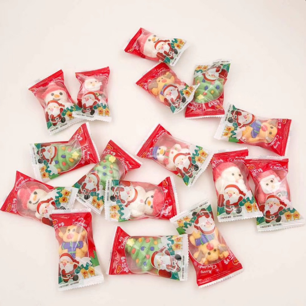 Kẹo Dẻo Bông Đường Noel, Kẹo Bông Gòn Trang Trí Giáng Sinh, Kẹo Marshmallow Cây Thông Tiệm Ăn Vặt Thuỳ Bùi