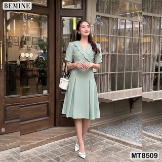 Đầm công sở cổ v tùng xoè bemine mt8509