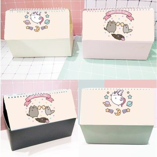 Lịch pusheen 2024 LBNI7 lịch để bàn trà sữa boba tea ngôi nhà quả bơ 12 cung hoàng đạo có ngăn đựng đồ kitty dễ thương