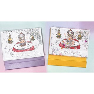 Lịch để bàn 2024 trứng lười kim tuyến size lớn LBKI25 gudetama thần tượng hoạt hình cute có lịch âm