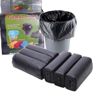 Combo 3 cuộn túi rác đen tự phân hủy