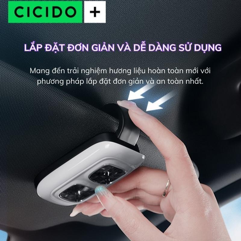 CICIDO xông tinh dầu ô tô nước hoa dạng kẹp, Máy tinh dàu xe hơi khử mùi hôi, Nước hoa xe oto làm thơm giảm stress