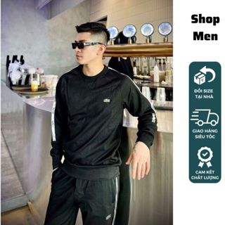 Bộ nỉ nam thu đông cổ tròn cao cấp dày dặn hàng hiệu ShopMen SM8386 Bộ thể thao nam thu đông dài tay 2023 Hàng Xuất Dư
